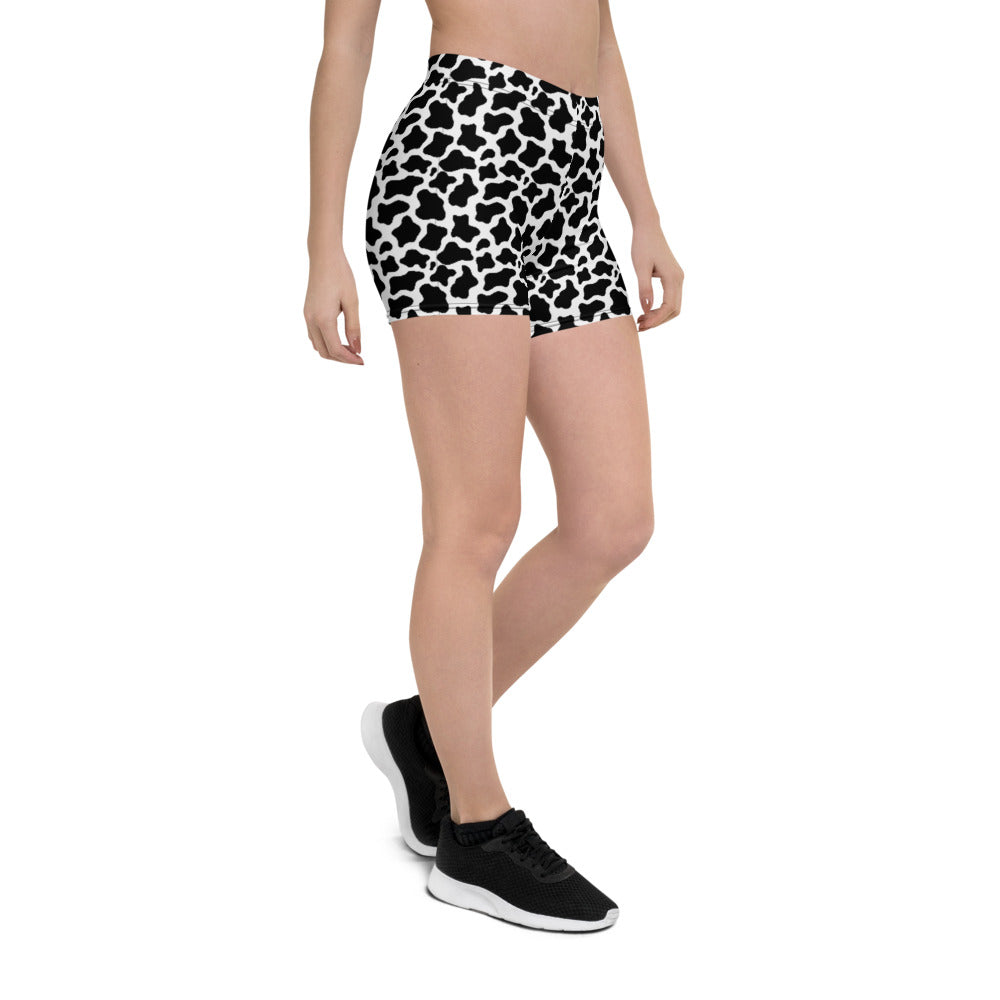 Cow Print Athletic Shorts