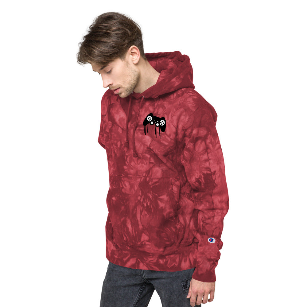 Gamer God Champion tie-dye hoodie