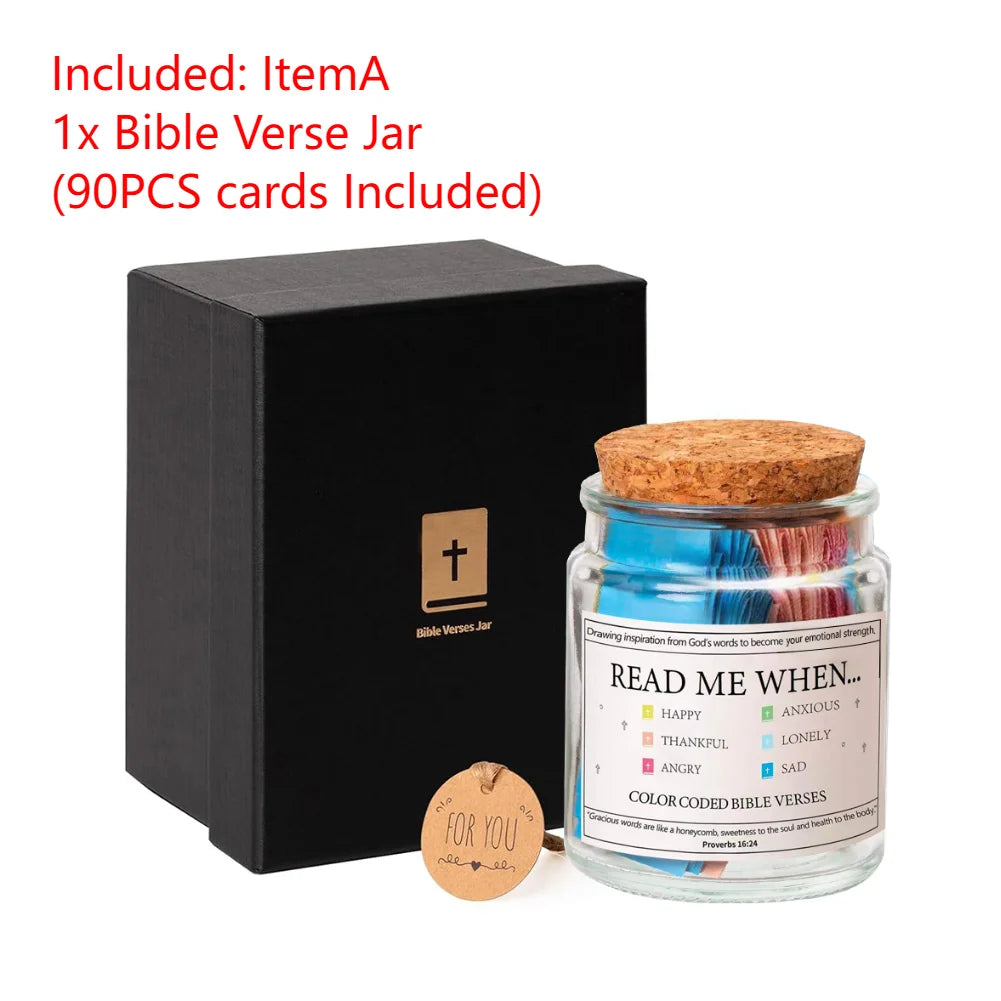 Bible Verses in a Jar Bible Verse Jar Spanish English Christian Scripture Prayer Hope Jar for Spiritual Growth Christian Gifts