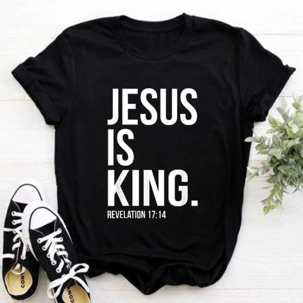 Jesus Is King Graphic Tee – Faith, Hope & Streetwear Style