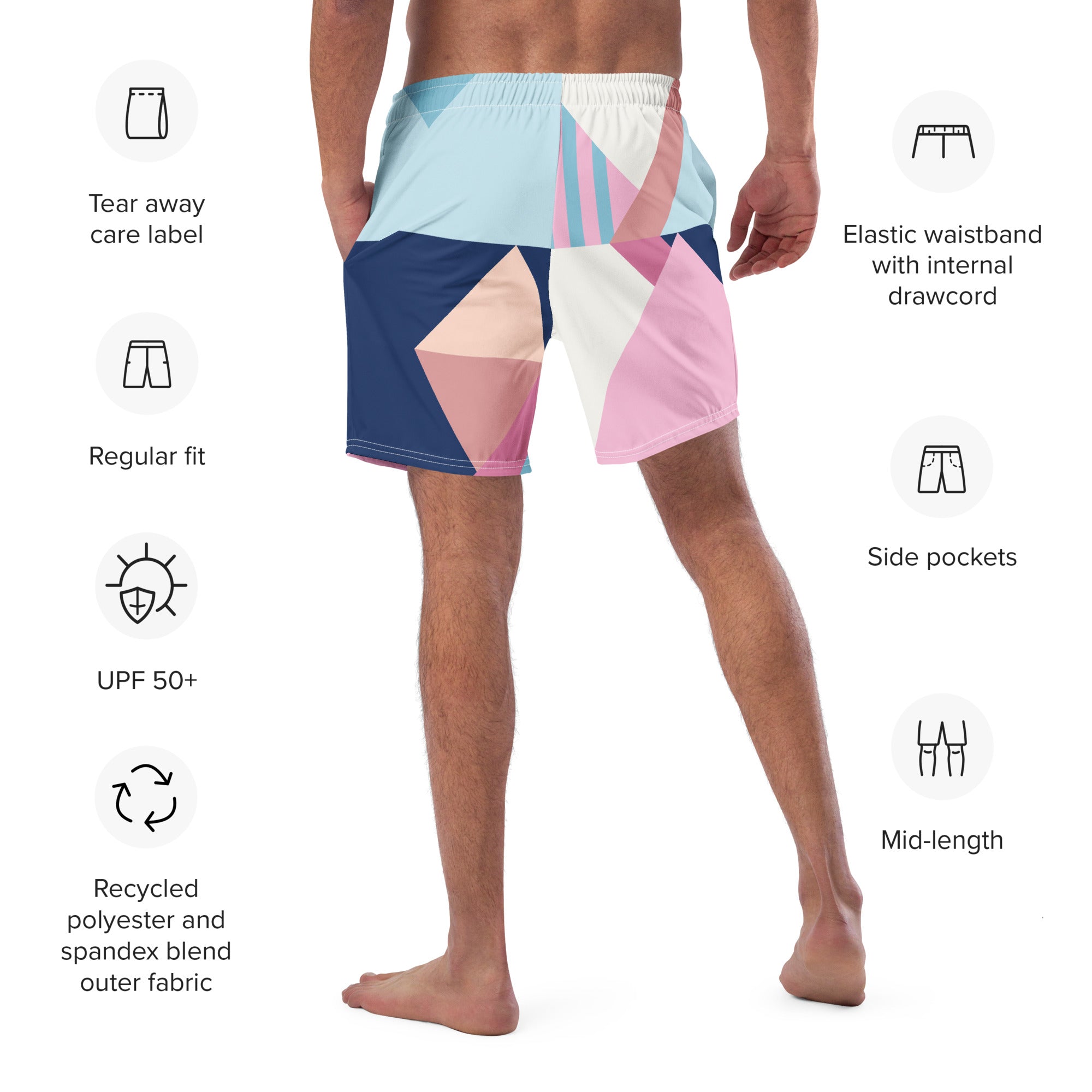 Geometry Beach swim trunks