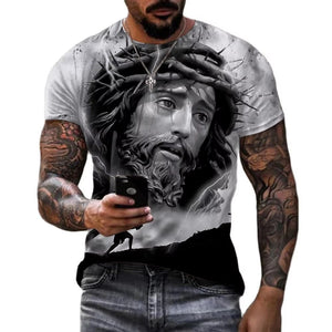 Jesus Christ T Shirts Men Women Clothing Summer Fashion Harajuku T-Shirt Cool Tee Shirt Homme 3D Print Streetwear Oversized Tops