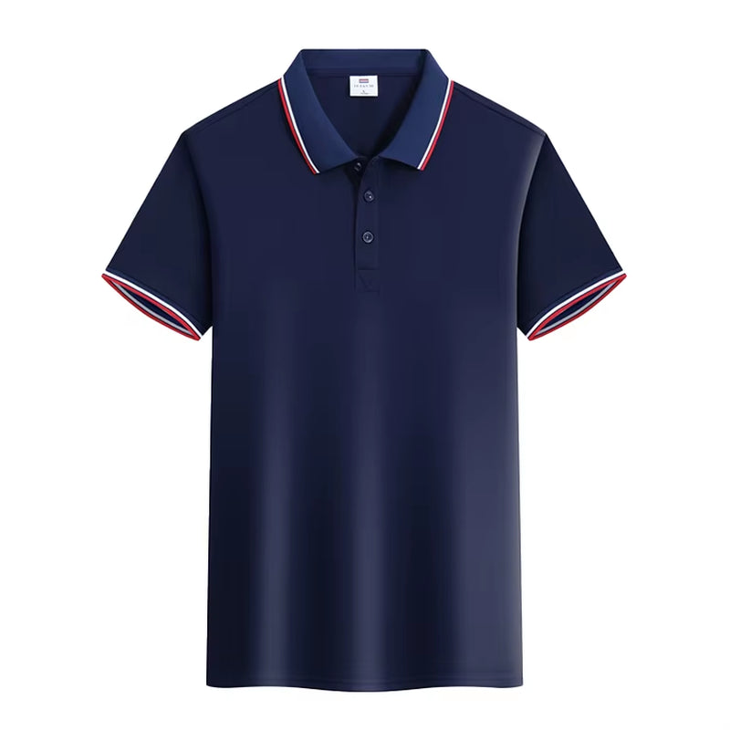 Custom Cheap Smooth Cool Fabric Poly Cotton Materials Polo T Shirts Short Sleeve Men'S Polo Shirts