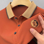Summer Men'S Short-Sleeved T-Shirt Casual Business Fashion Loose Lapel Embroidered POLO Shirt Breathable Men'S Shirt