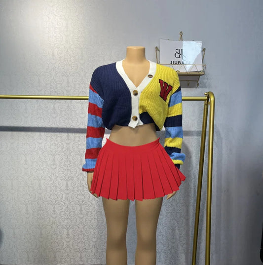 School Girl Kinda Love Sweater Set