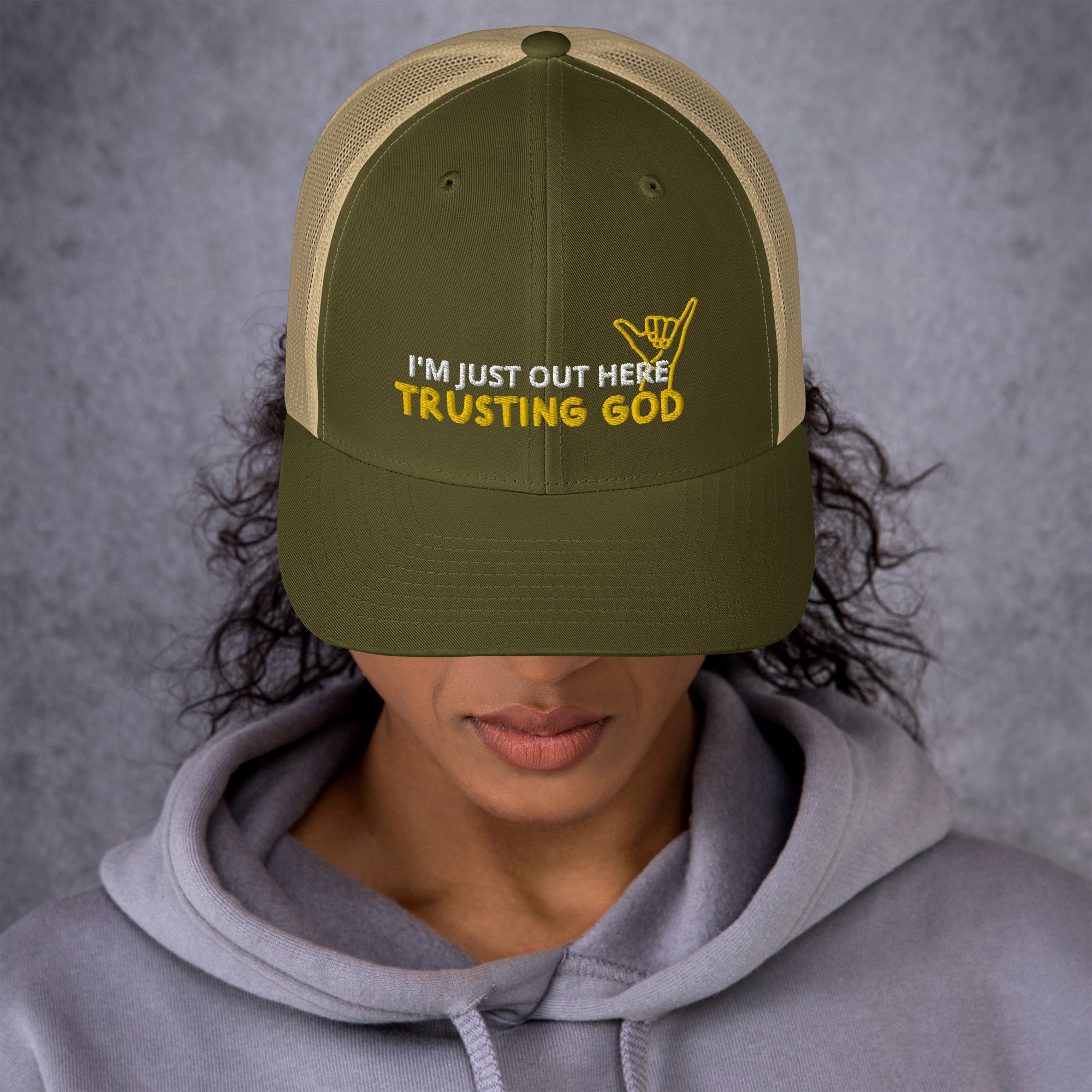 Trusting God Playful Trucker Cap