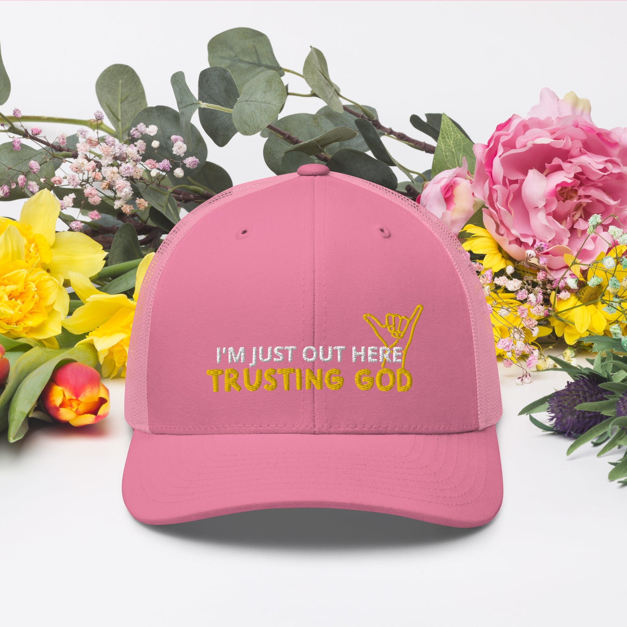 Trusting God Playful Trucker Cap