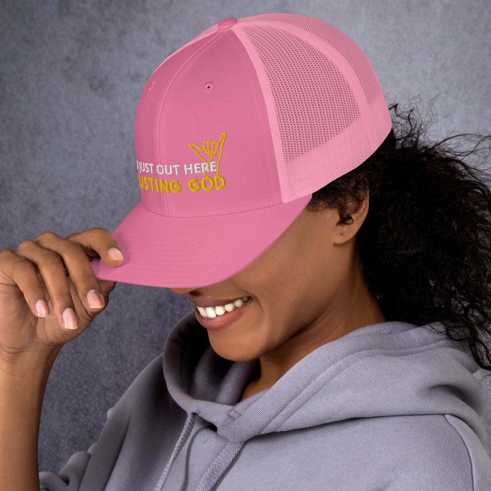 Trusting God Playful Trucker Cap