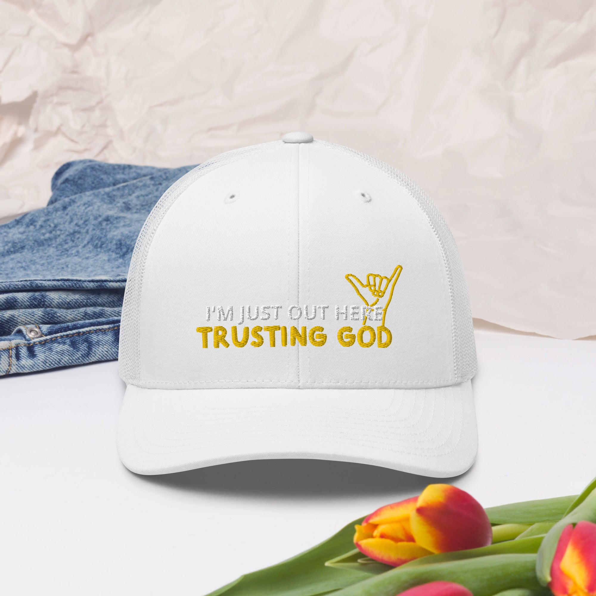 Trusting God Playful Trucker Cap