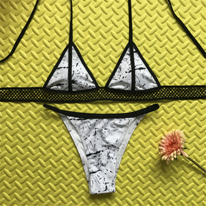 Black & White Marbel Bikini Set