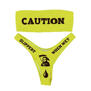 Proceed with CAUTION Bikini Set