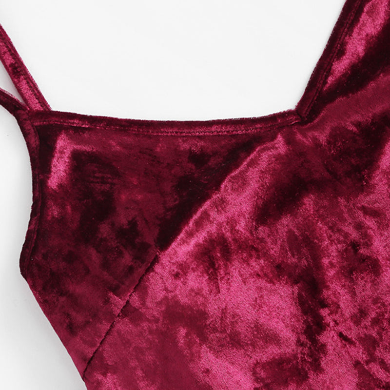 Sexy Velvet & Lace Pajama Set