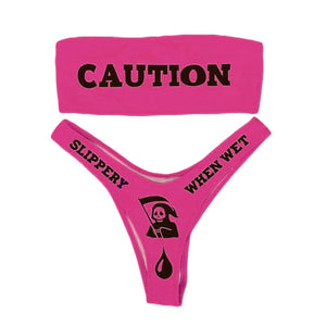 Proceed with CAUTION Bikini Set