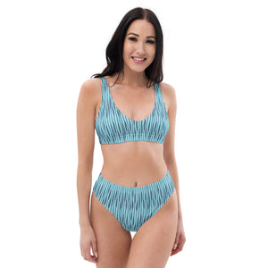 Better Off Blue high-waisted bikini set