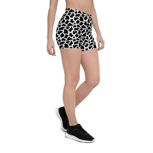 Cow Print Athletic Shorts