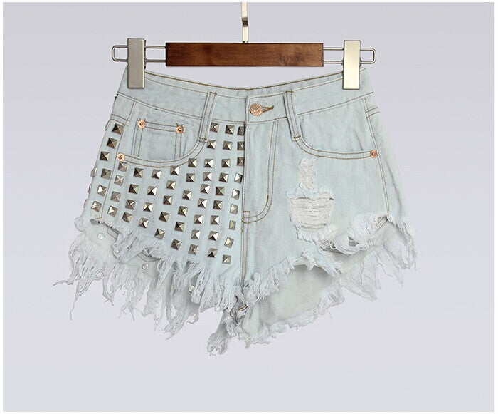 High Waisted Denim Shorts