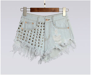 High Waisted Denim Shorts