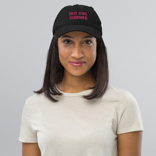 Hot Girl Summer Distressed Dad Hat