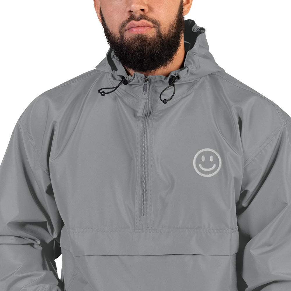 Be Happy Embroidered Champion Jacket