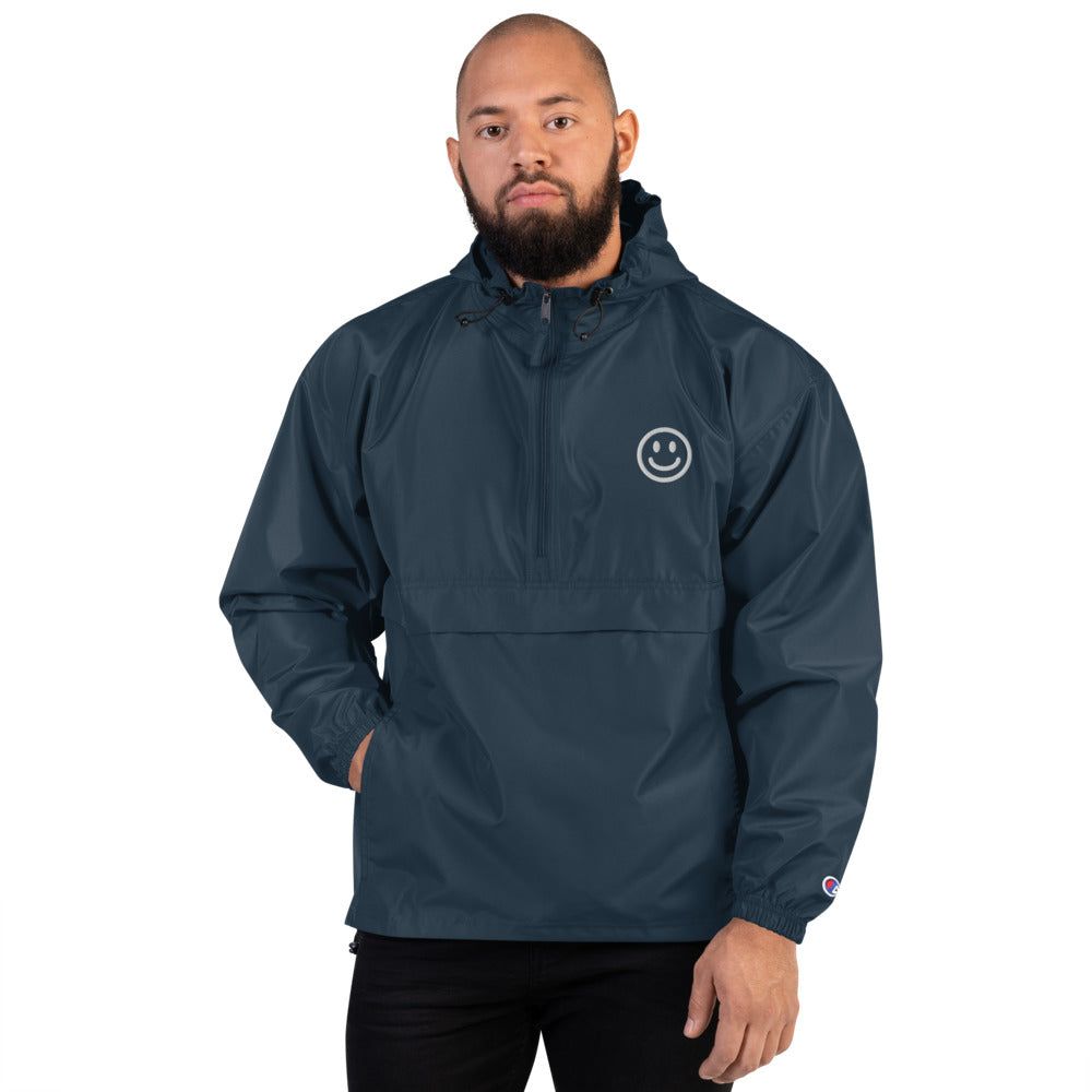 Be Happy Embroidered Champion Jacket