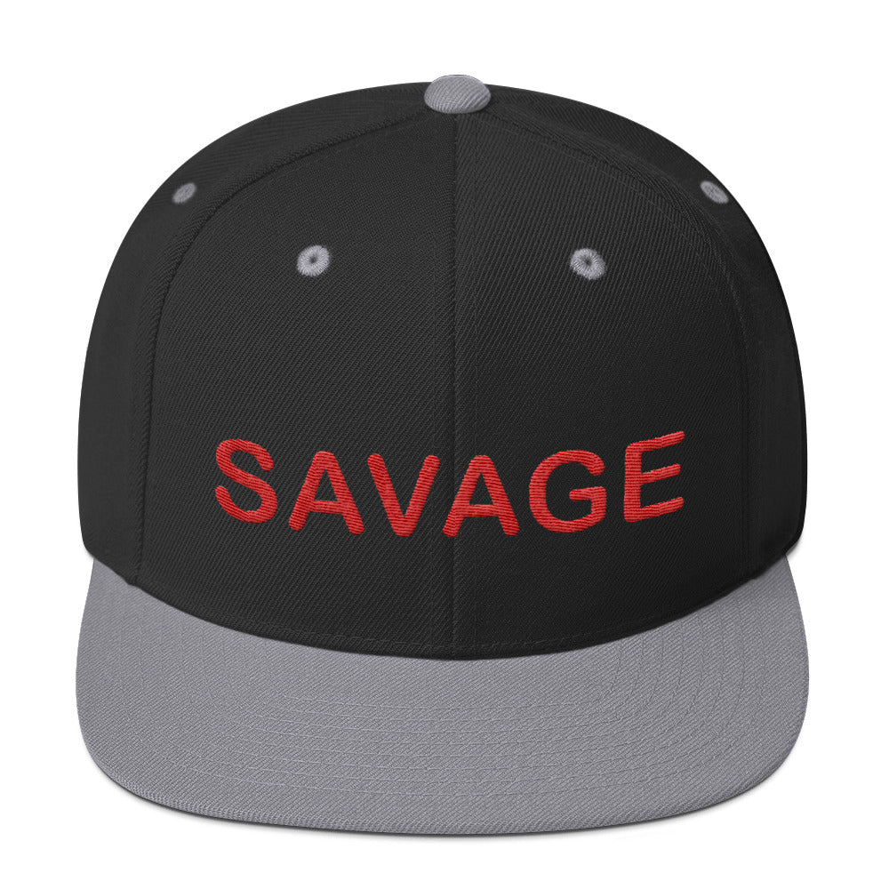 Savage Red Snapback Hat