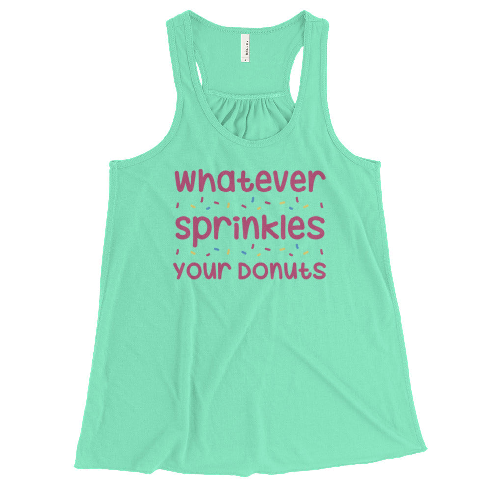 Sprinkled Donuts Flowy Racerback Tank