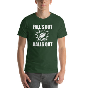 Fall’s Out, Balls Out white print T-Shirt