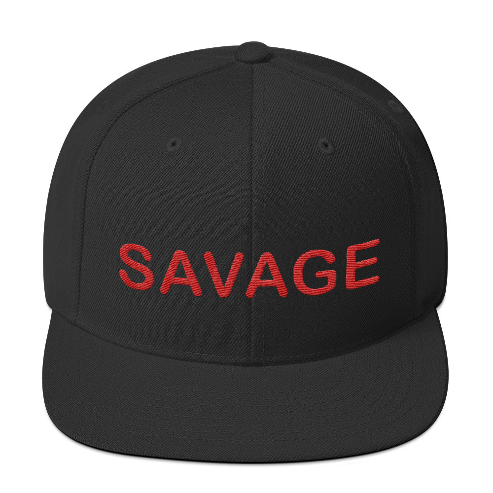 Savage Red Snapback Hat