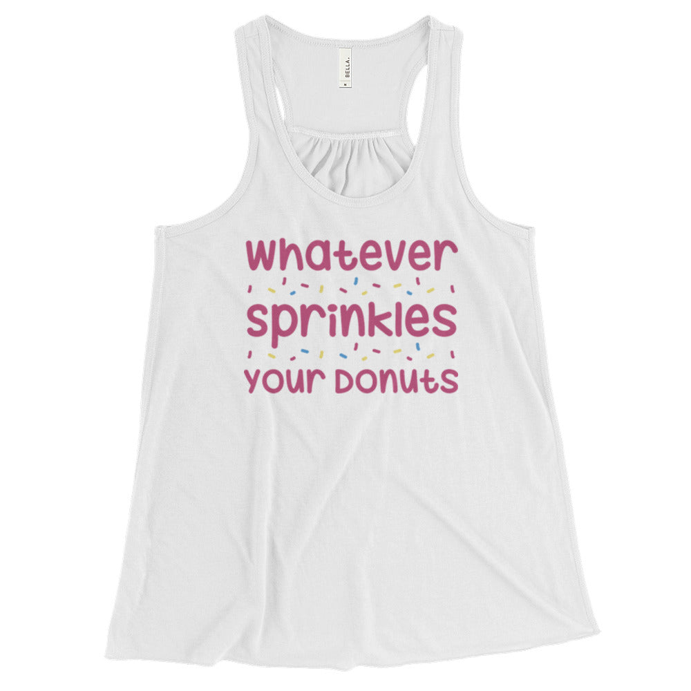 Sprinkled Donuts Flowy Racerback Tank