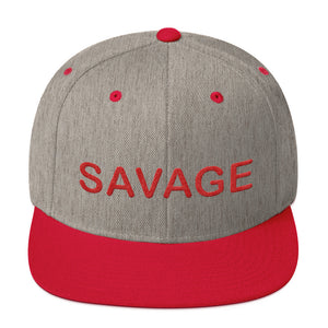 Savage Red Snapback Hat