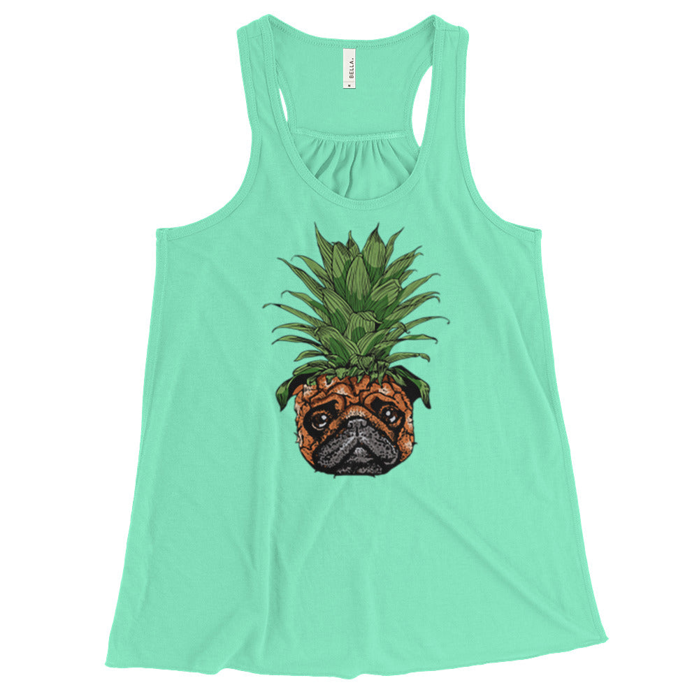 Pineapple Pug Flowy Tank