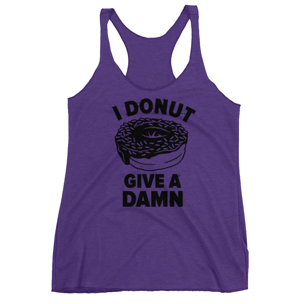 Donut Give A Damn Women's Racerback Tank