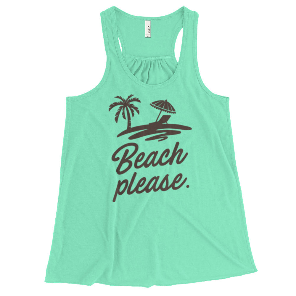 Beach Please Flowy Racerback Tank