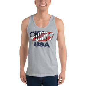 USA Jeep Grill Unisex Tank