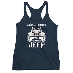 Dog & Jeep Lover Women's Racerback Tank