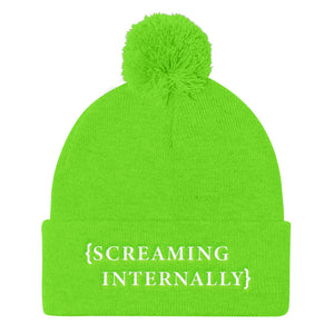 Screaming Internally Pom Beanie