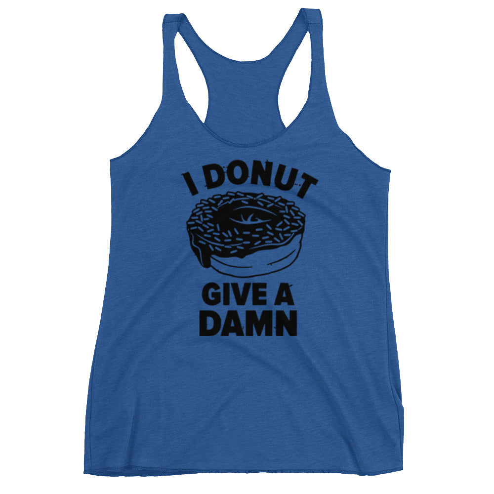 Donut Give A Damn Women's Racerback Tank