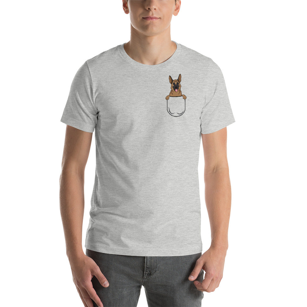 German Shepherd Pocket Unisex T-Shirt