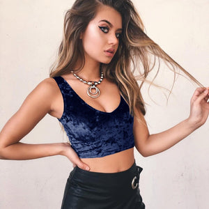 Velvet Crop Top