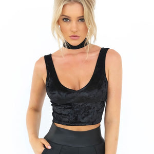 Velvet Crop Top