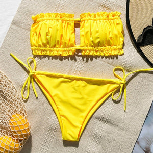 Ruffle Me Right Bikini Set