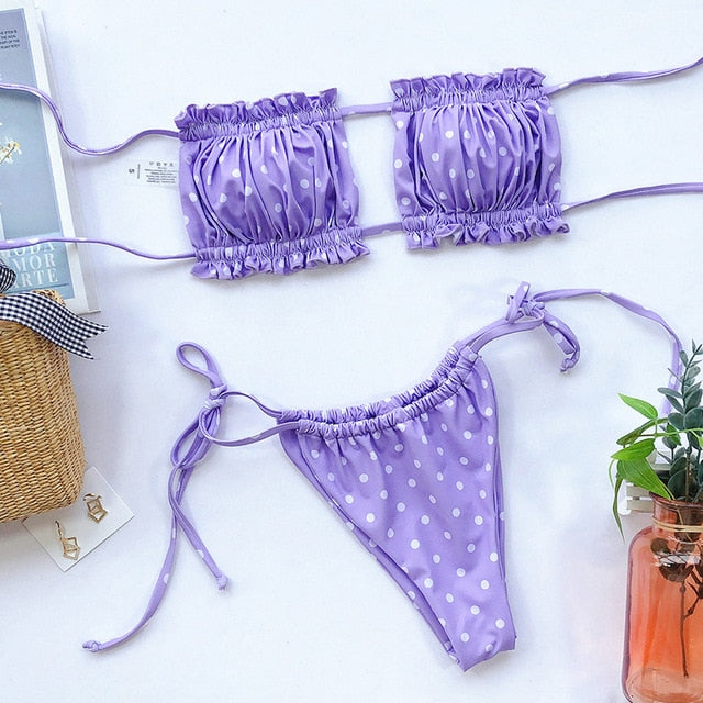 Ruffle Me Right Bikini Set