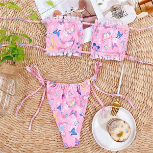 Ruffle Me Right Bikini Set