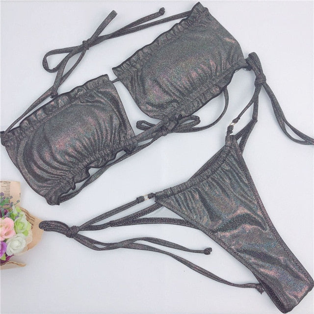Ruffle Me Right Bikini Set