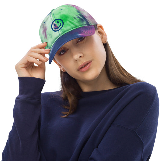 Be Happy Tie dye hat